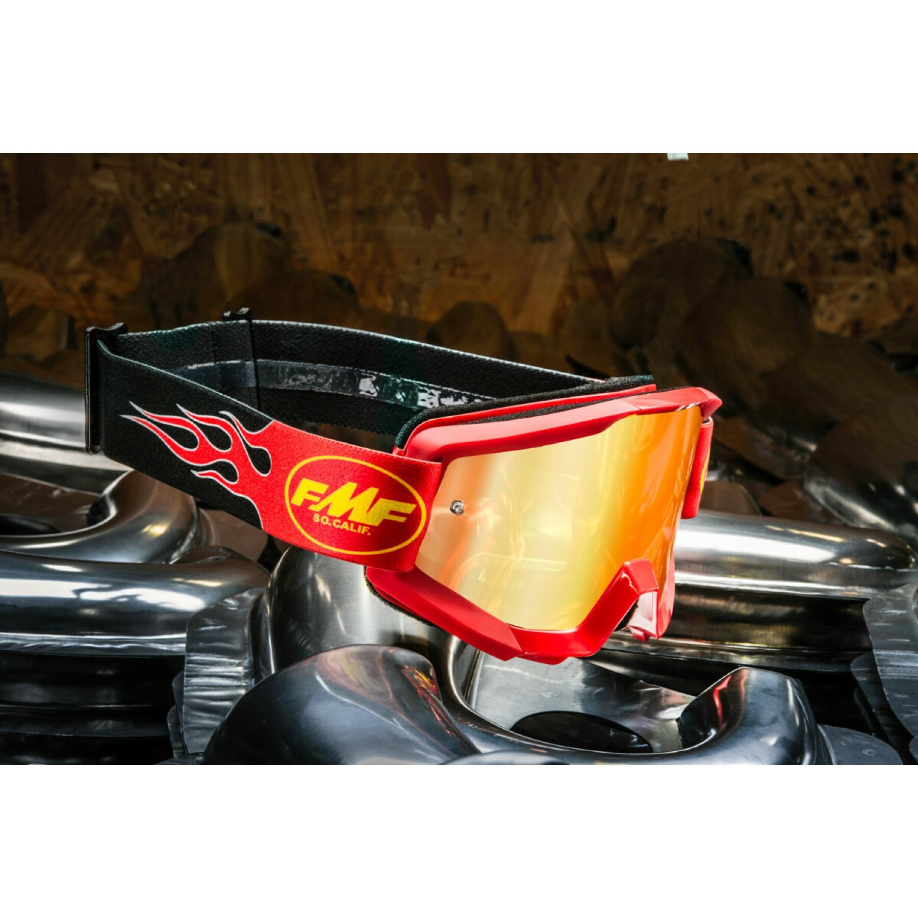 Kinder-Motorrad-Crossbrille FMF Vision flame