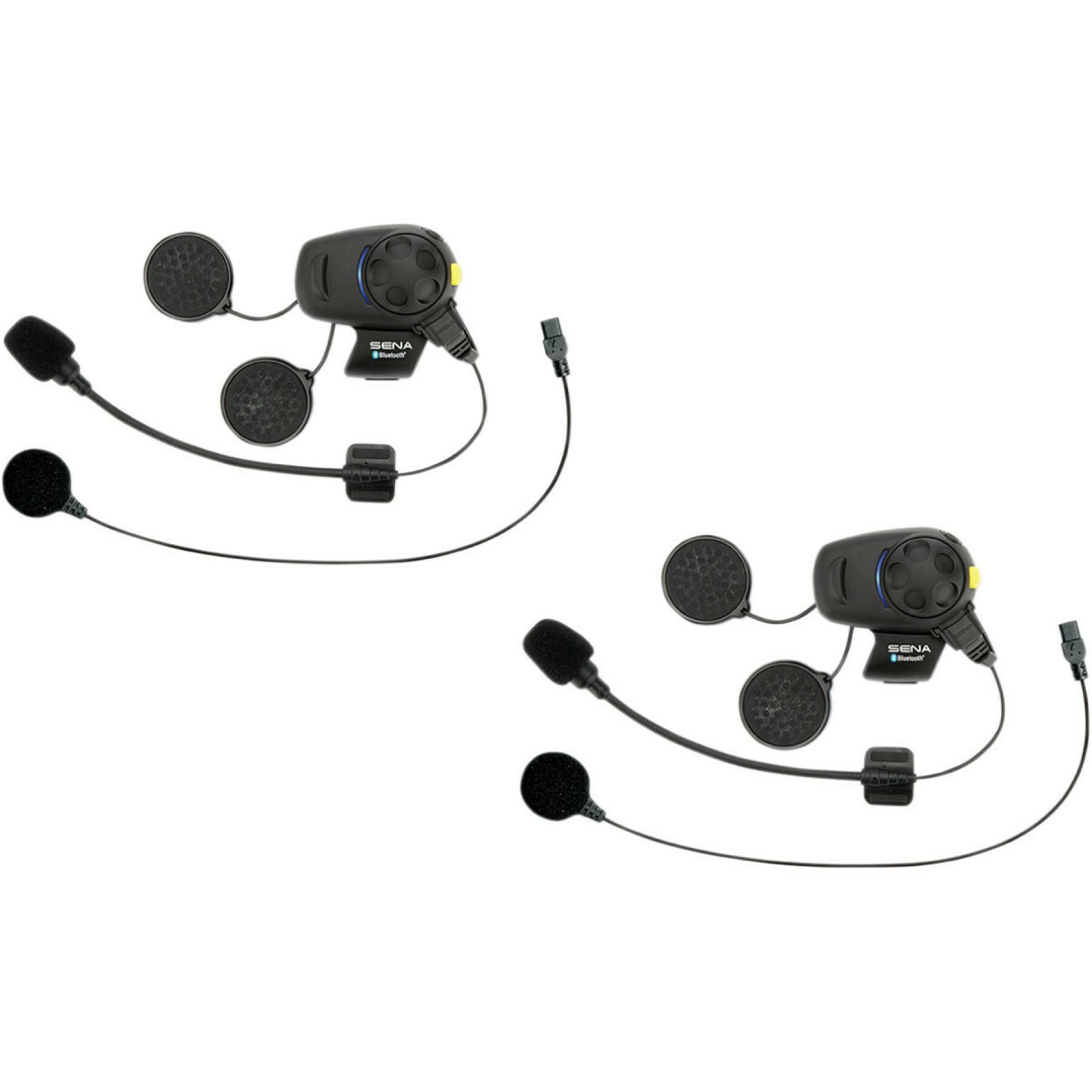 Bluetooth-Motorradsprechanlage mit zwei Mikrofonen und Kabel Sena smh5fm mi