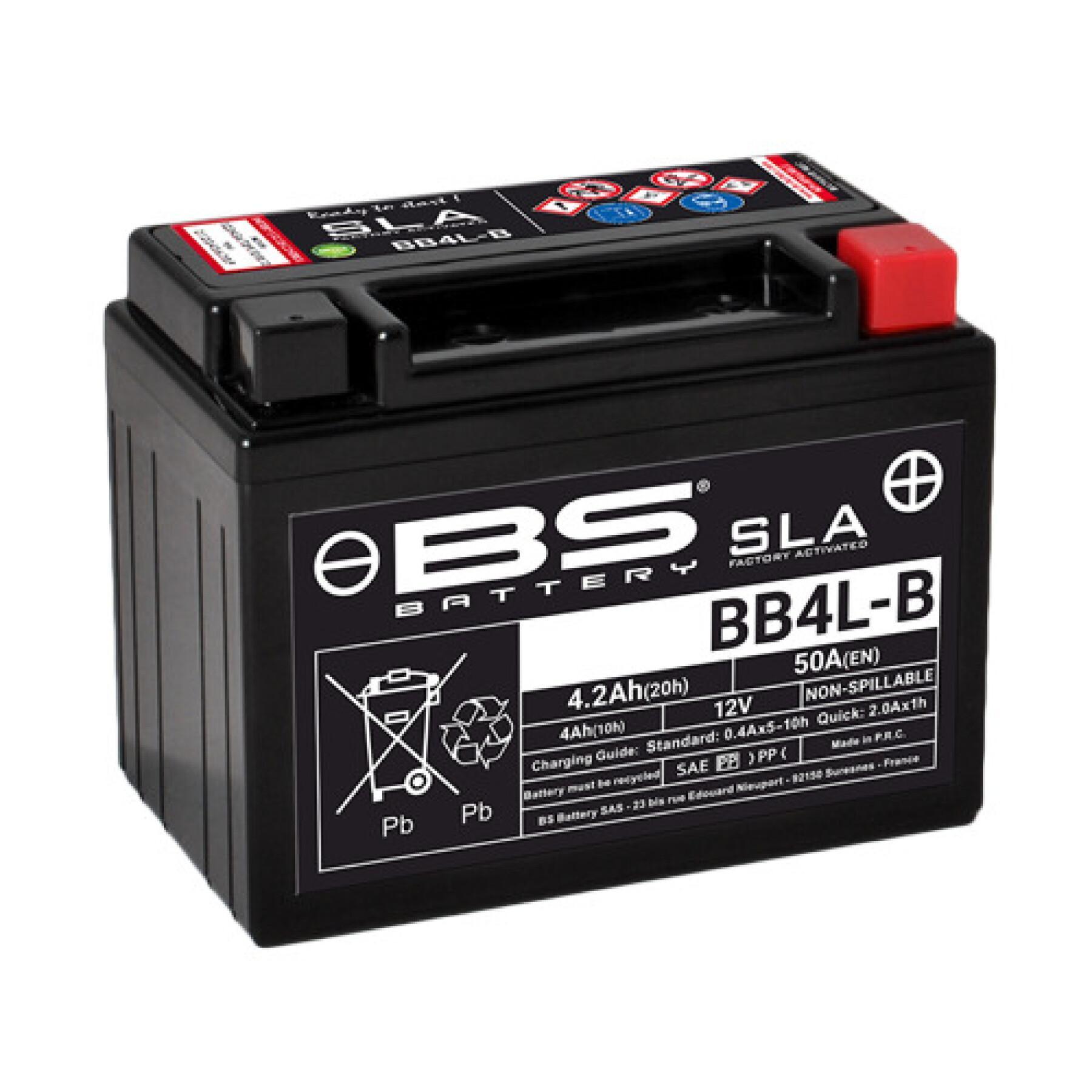 Motorradbatterie BS Battery SLA BB4L-B - C (10Hr) - C (20Hr)