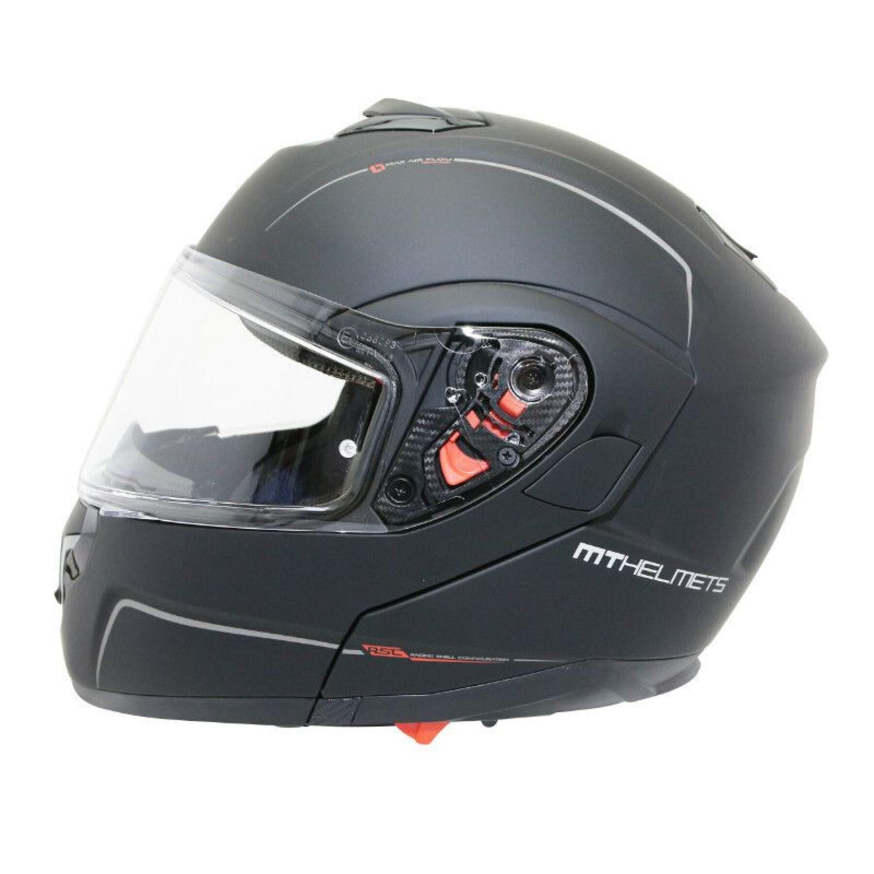 Modularer Motorradhelm mit einfarbigem Visier MT Helmets Atom SV