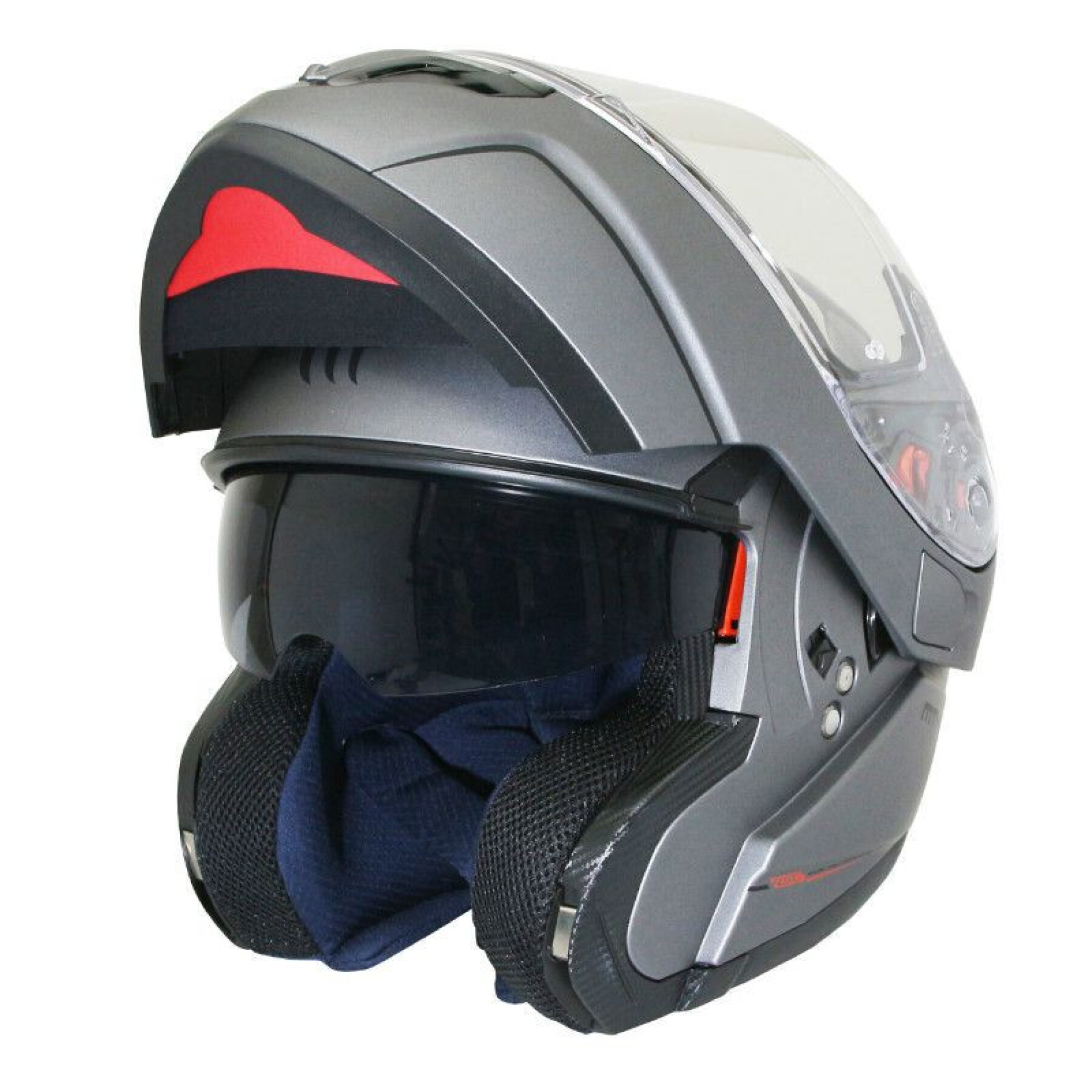 Modularer Helm mit zwei Bildschirmen uni titan matt l MT Helmets ATOM SV