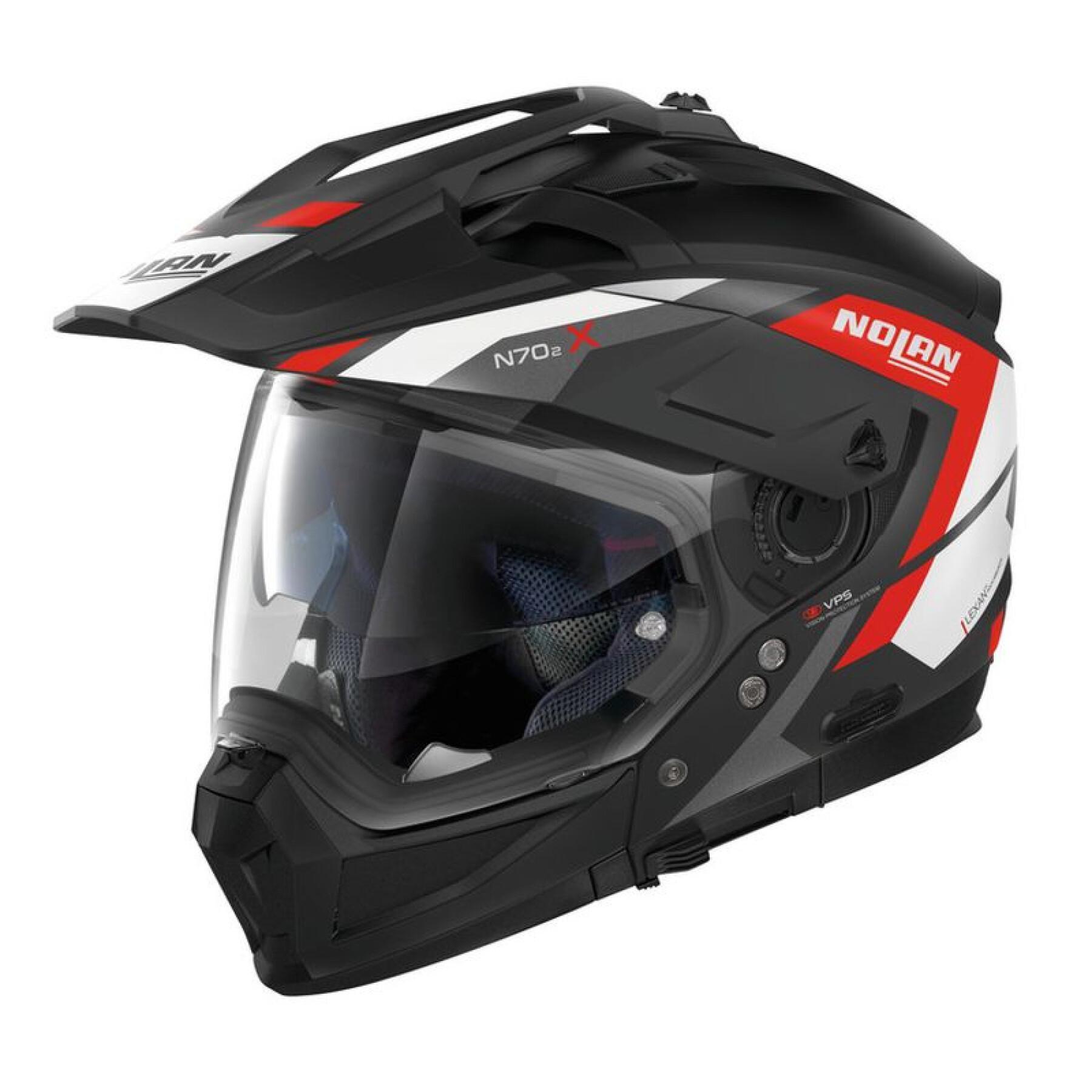 Motorrad Crossover Helm n70-2 x Nolan Grandes Alpes N-Com Flat 20
