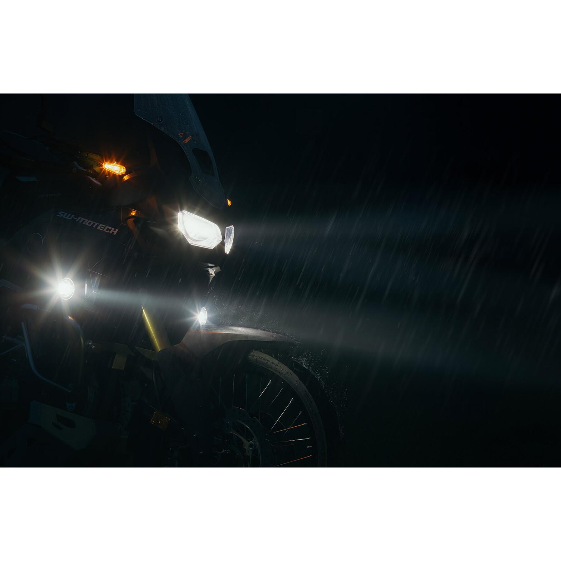 Fahrradlichter evo nebelscheinwerfer leuchten/schalter/verkabelung. pro paar. SW-Motech