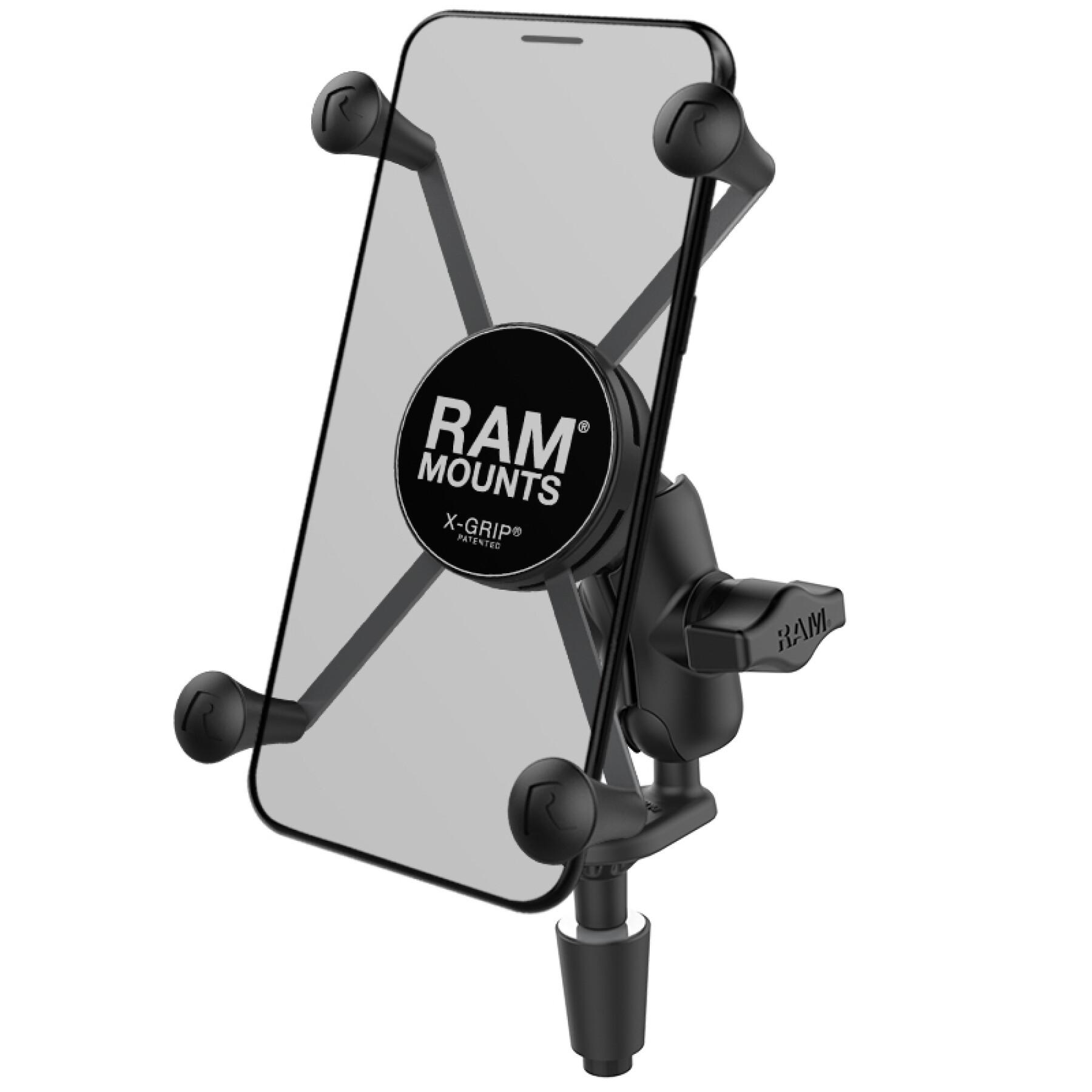 Motorrad-Smartphone-Halterung kurzer Arm Gabelschaftbefestigung RAM Mounts X-Grip®