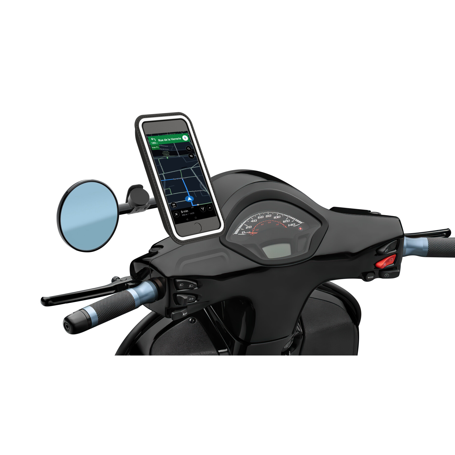 Smartphone-Halterung Motorrad Spiegel Shapeheart Strap