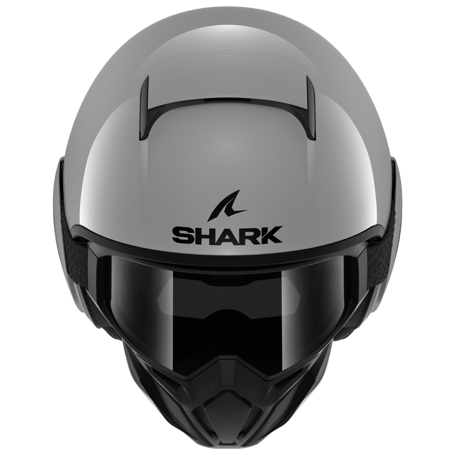 Motorradhelm jet Shark Street Drak Blank Gun Silver