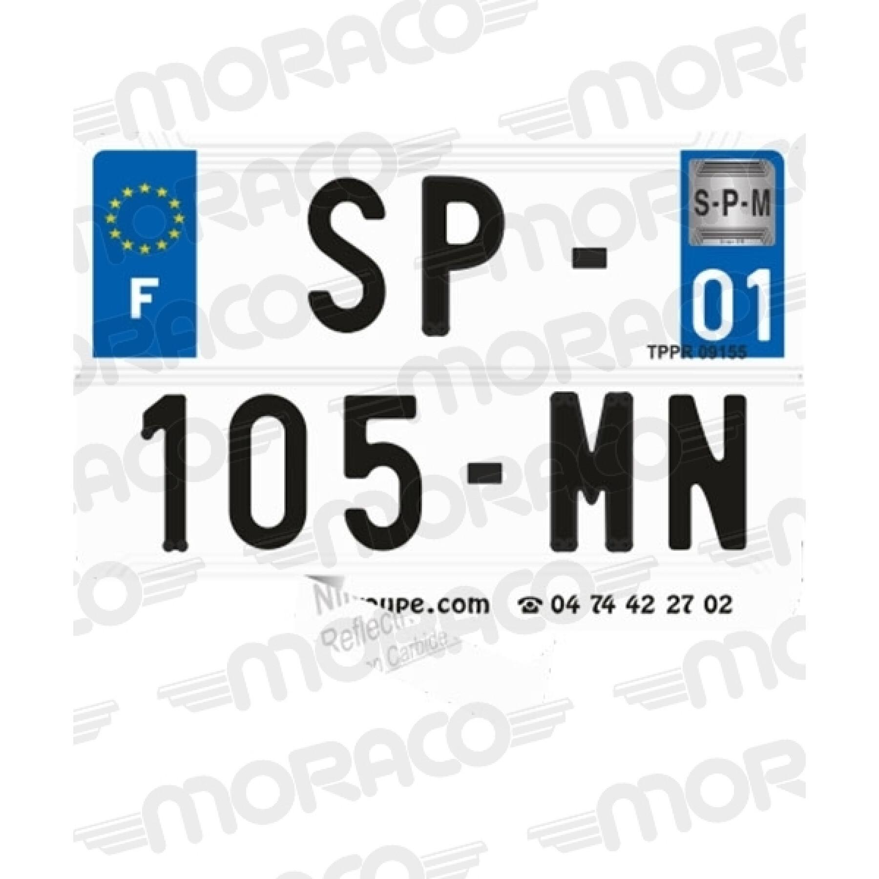 Streifen Motorradkennzeichen Département 60 SPM NR2 SIV