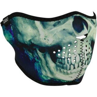 Motorrad-Halbmaske Zan Headgear paint skull