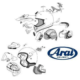 Schaumstoff für Motorradhelm Arai AS. Light Dry-Cool