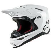 Motorrad-Cross-Helm Alpinestars SM8 solid white