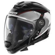 Motorrad Crossover Helm n70-2 gt Nolan Lakota N-Com Metal Silver 37